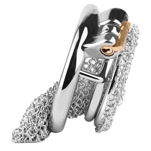 Stainless Steel Mesh Chastity Cage device