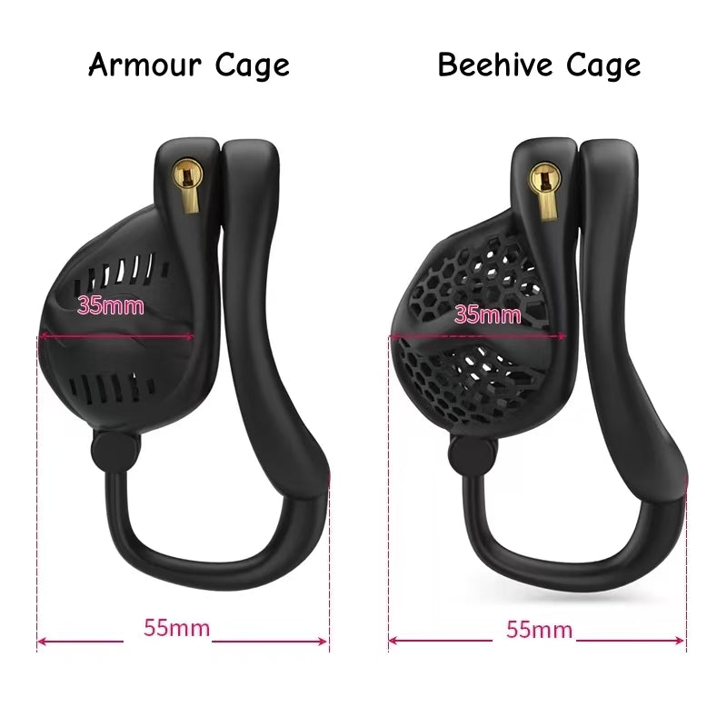 3D Armour Or Beehive Chastity Cage 8