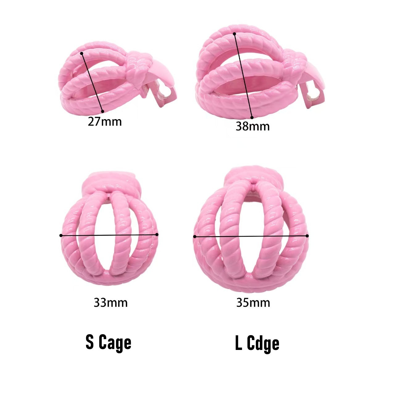 3D Rope Art BDSM Cock Cage 11