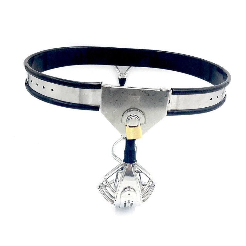 Male Steel Chastity Belt Adjustable