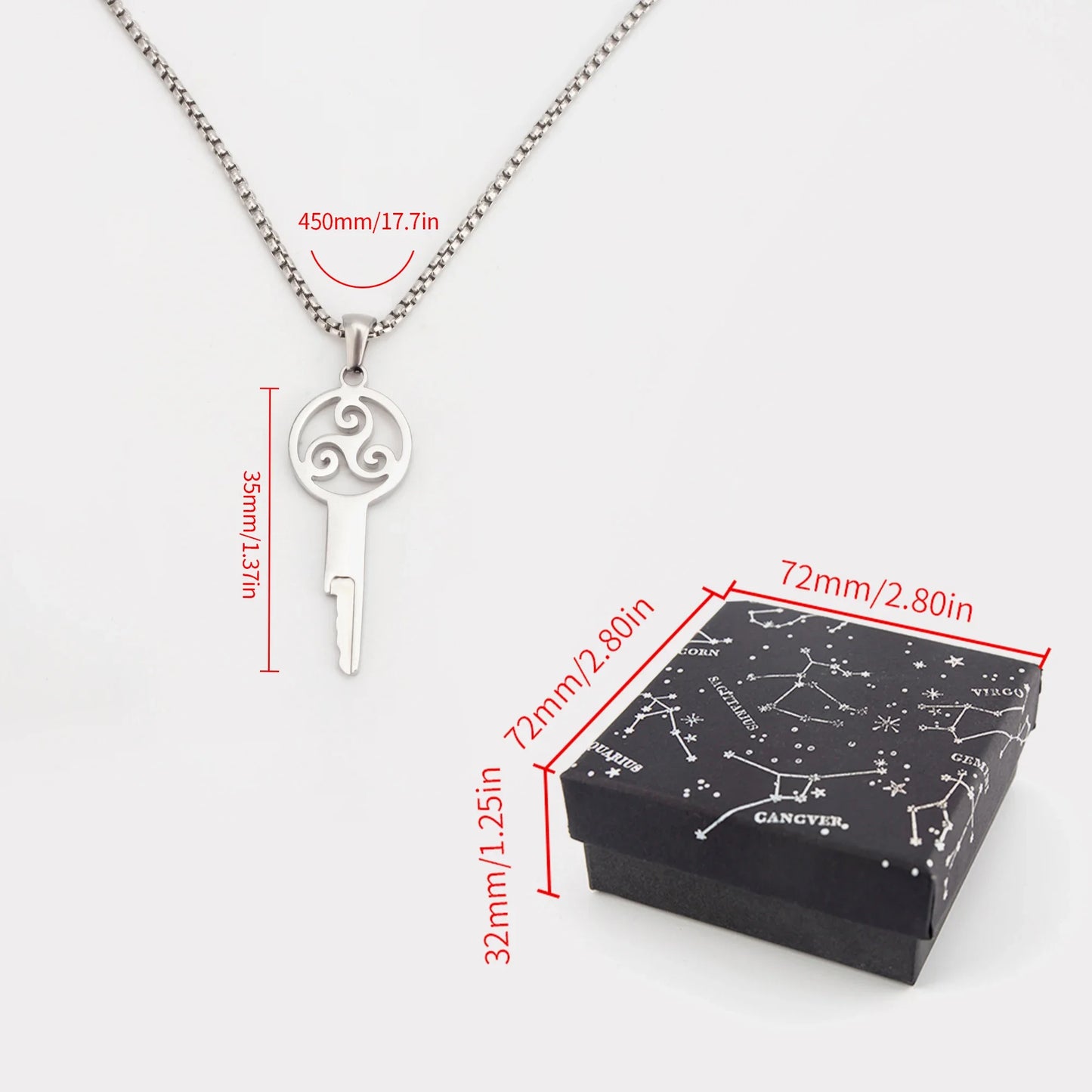 Rotating Chastity Key Necklace