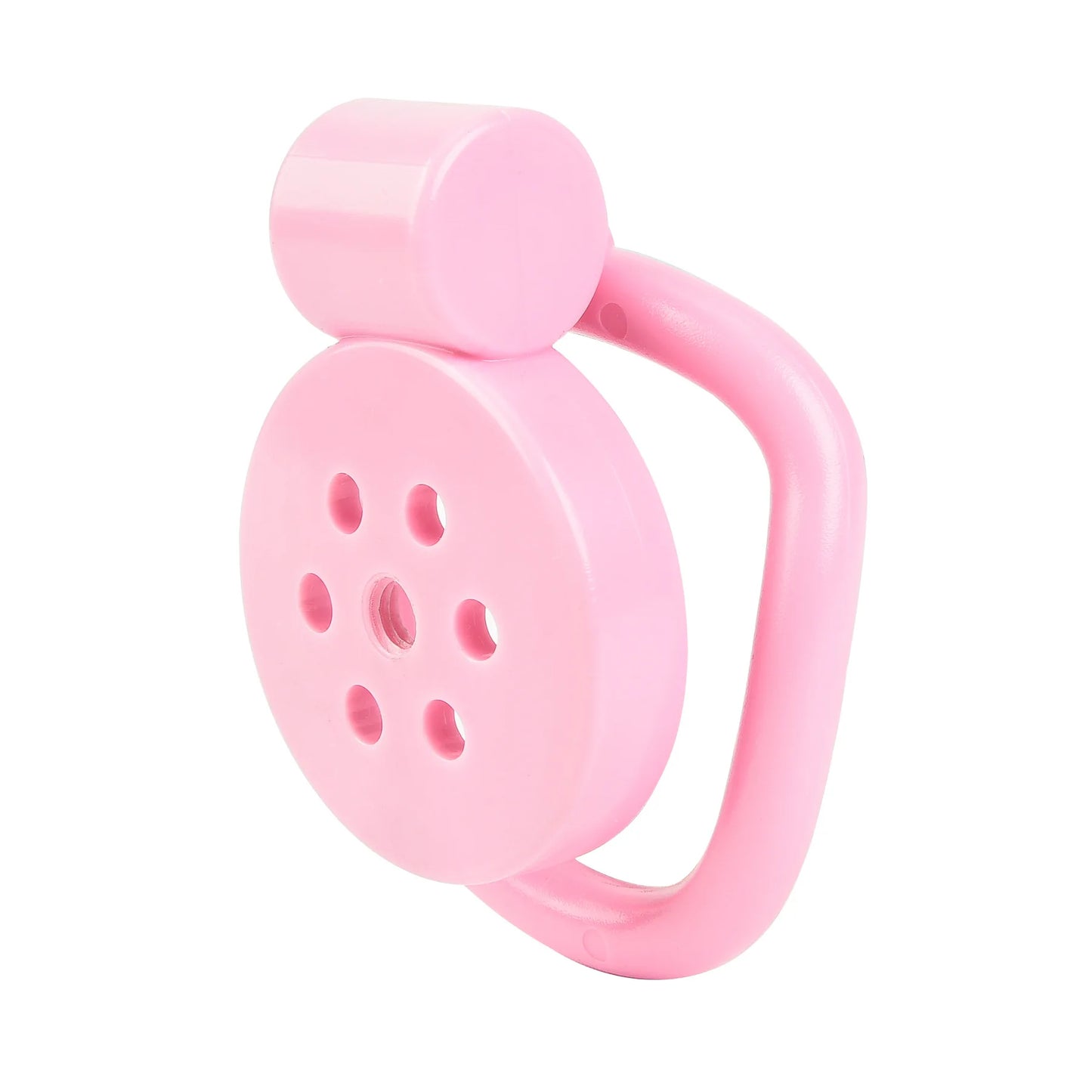 Cage de chasteté plate rose pour homme