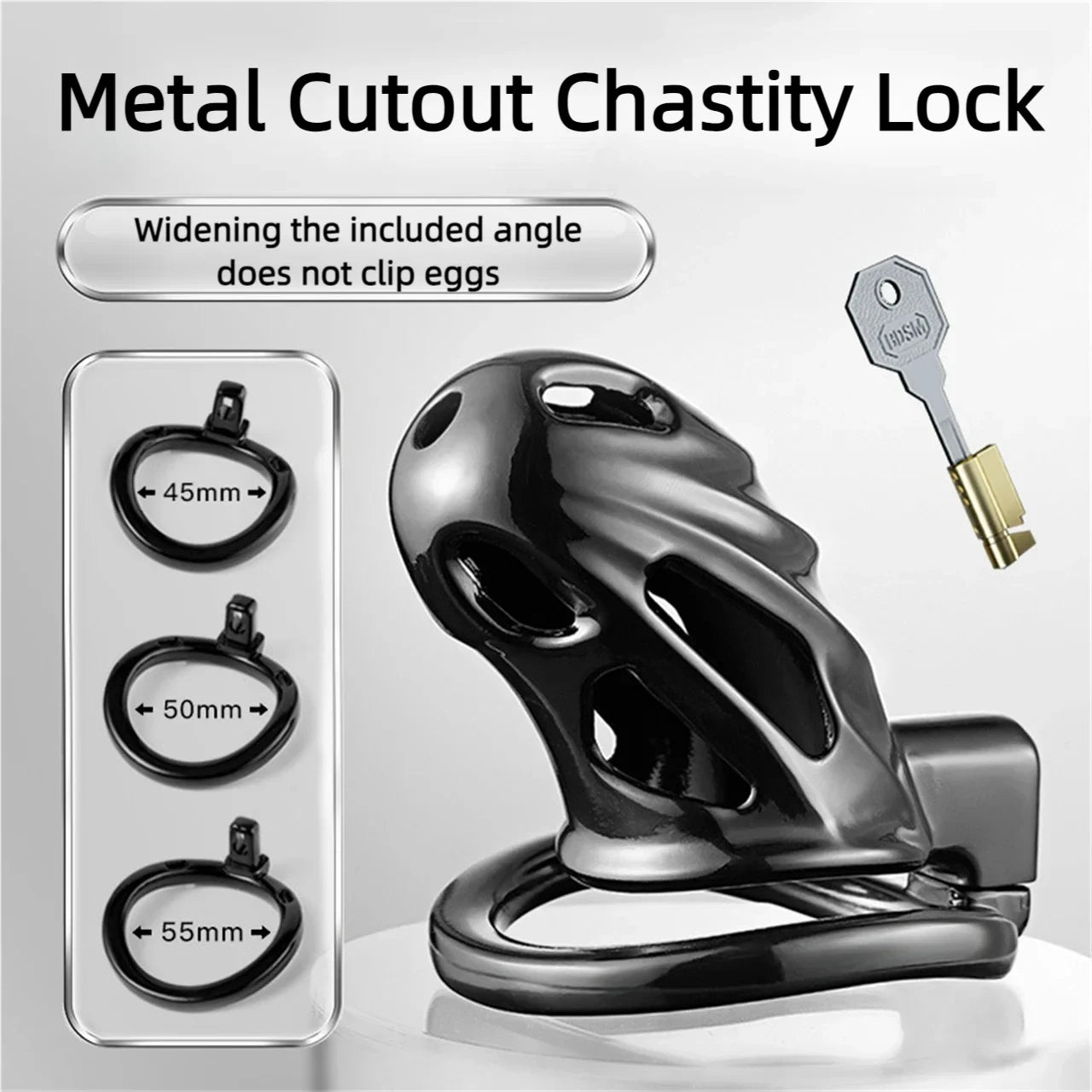 Black Metal Chastity Lock -2