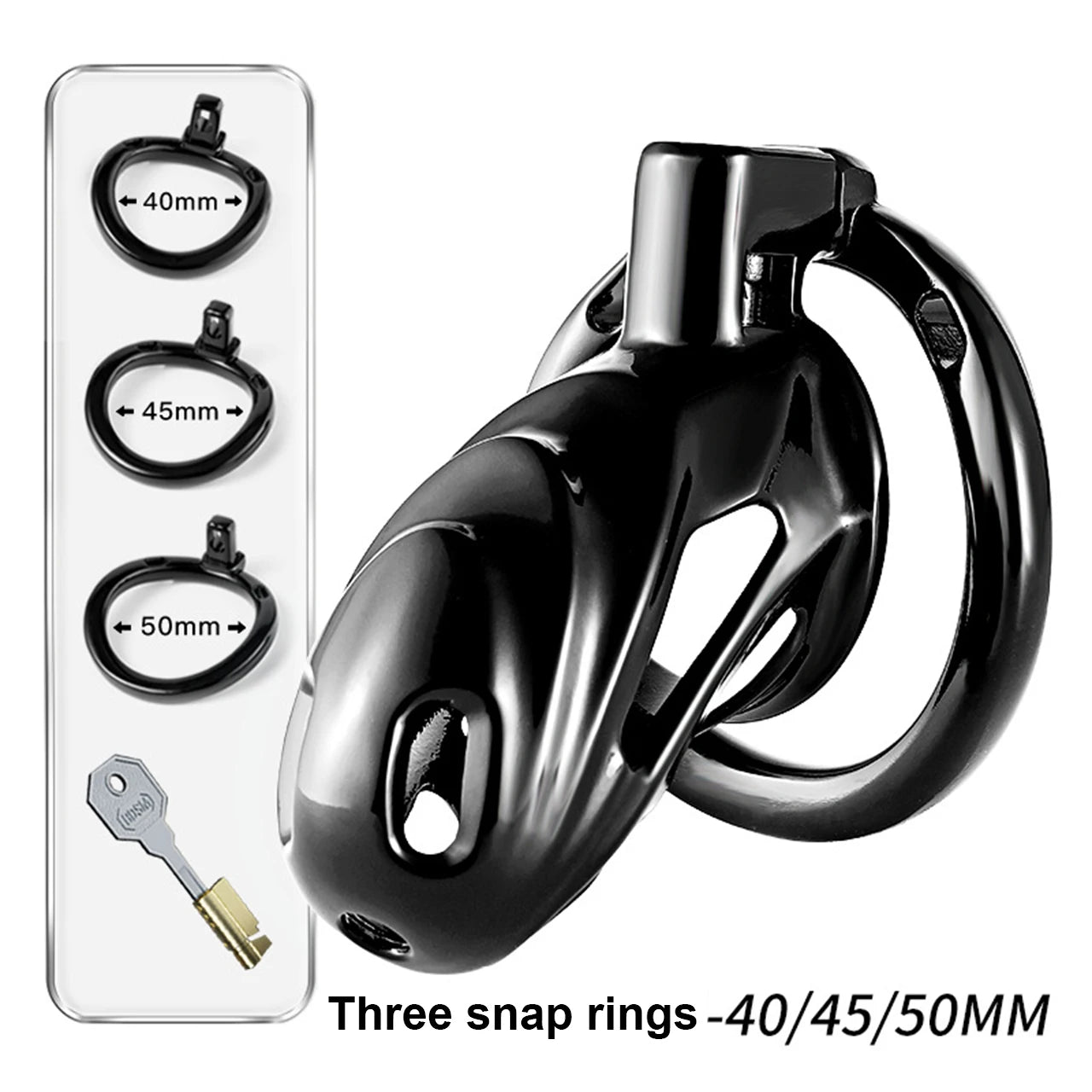 Black Metal Chastity Lock -7
