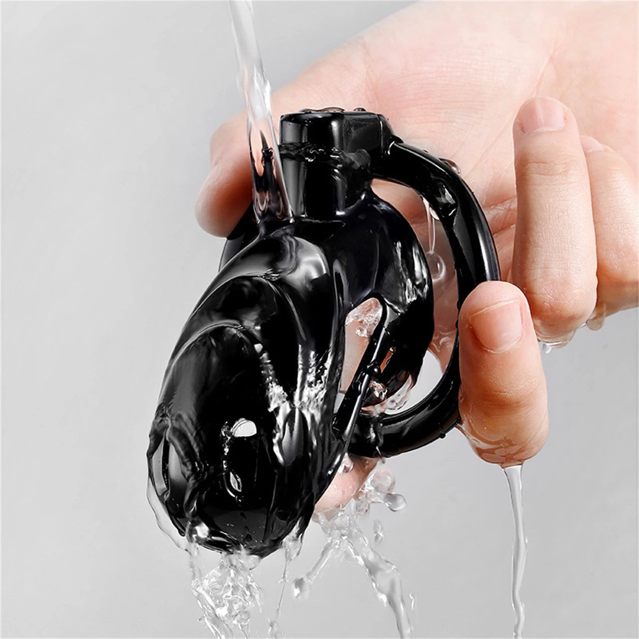 Black Metal Chastity Lock -wateproof