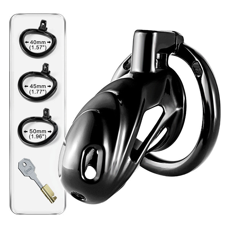 Black Metal Chastity Lock - size