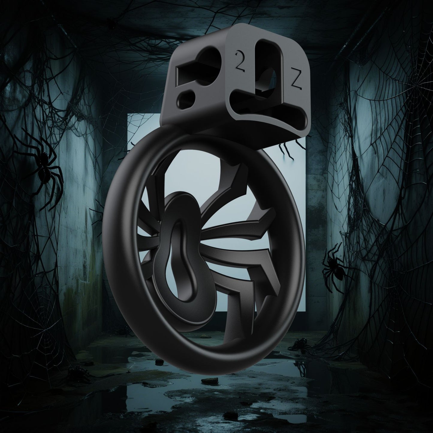 Black Spider CB Chastity Cage