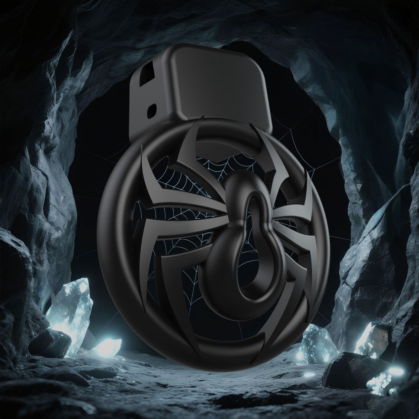 Black Spider CB Chastity Cage 7
