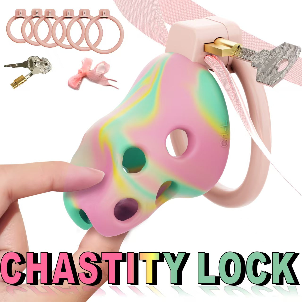 Breathable Soft Rubber Chastity Cage 9