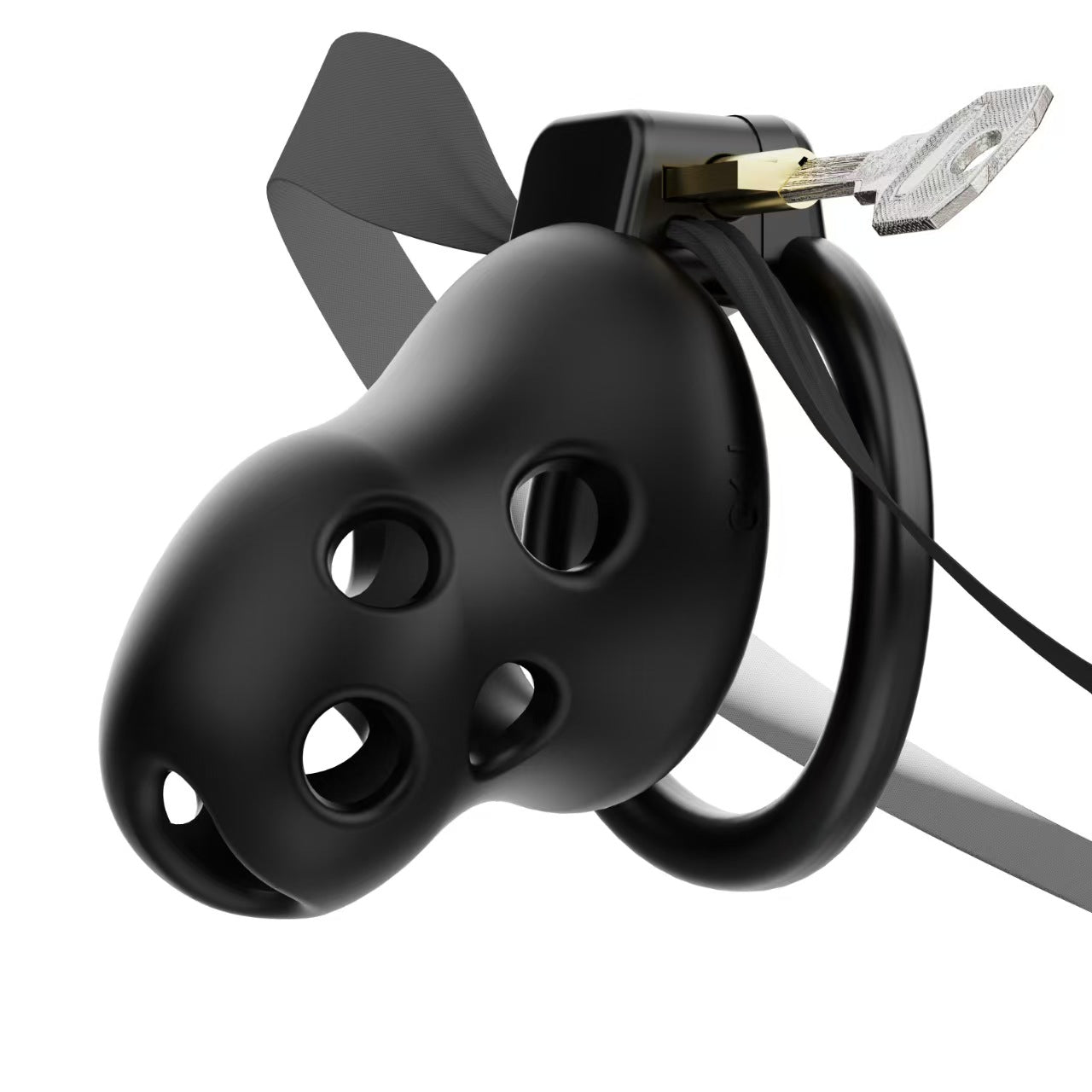 Breathable Soft Rubber Chastity Cage 5