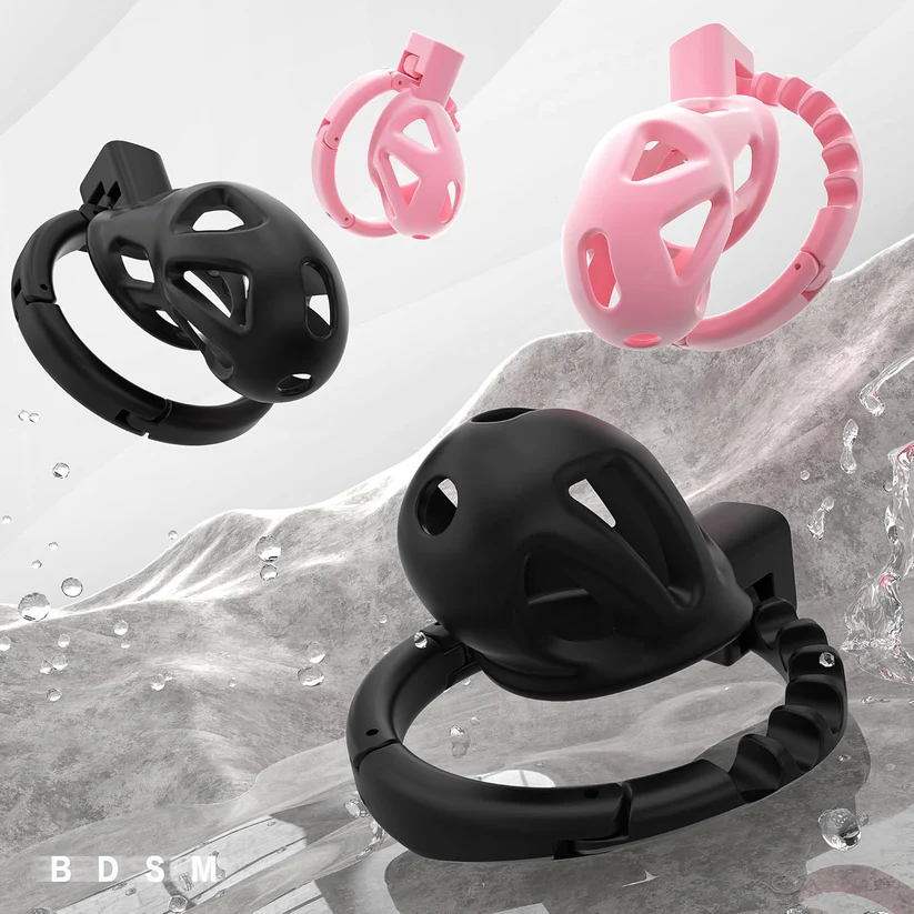 Chastity Cage with 8 Adjustable Cock Ring