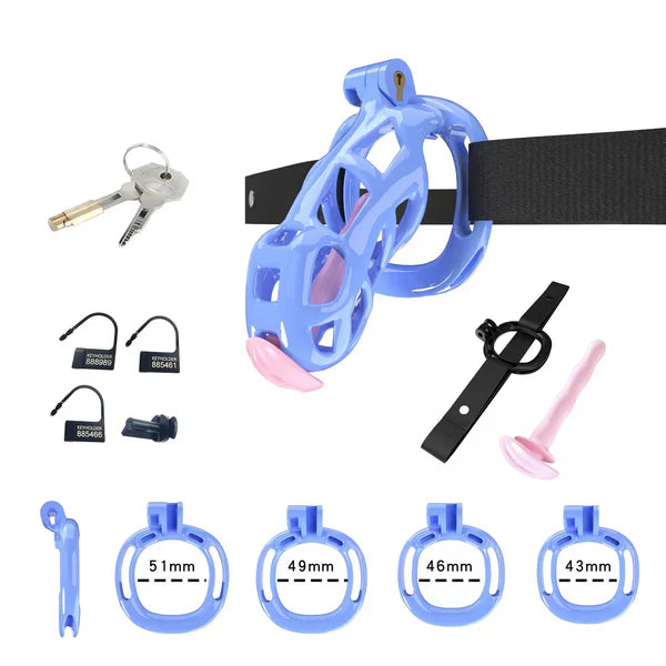 Cobra Chastity Cage With Belt and Urethal