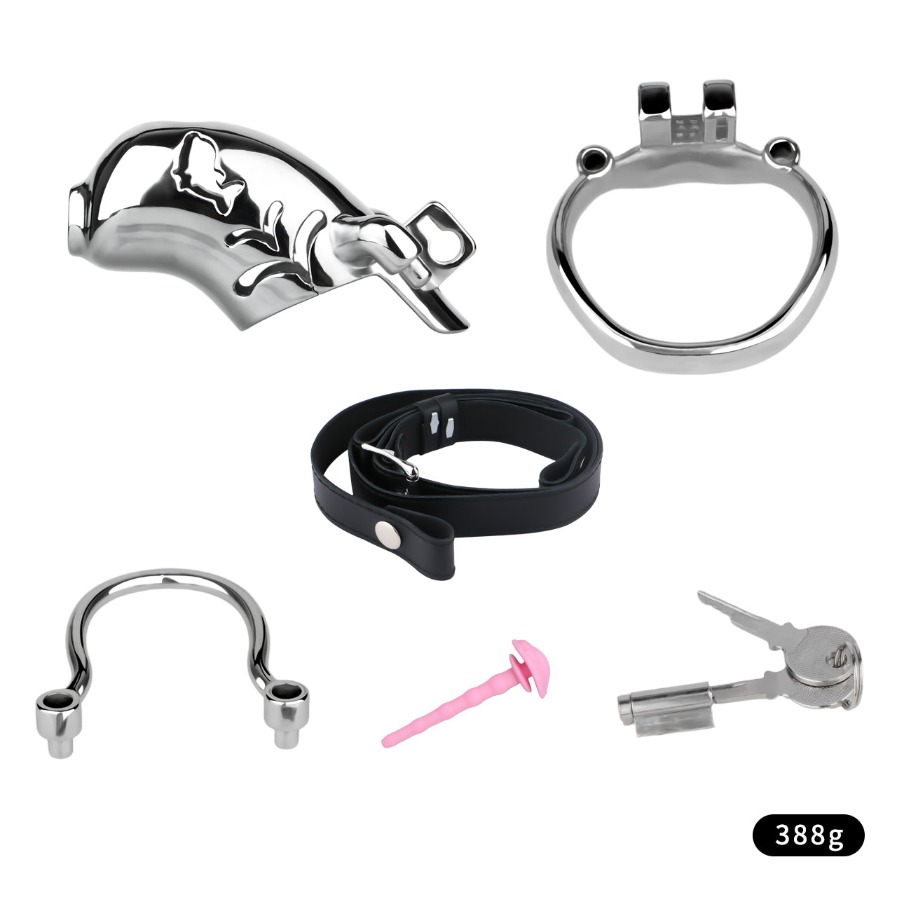 Dolphin Steel Chastity Cage with Anti-ring Removable - 9