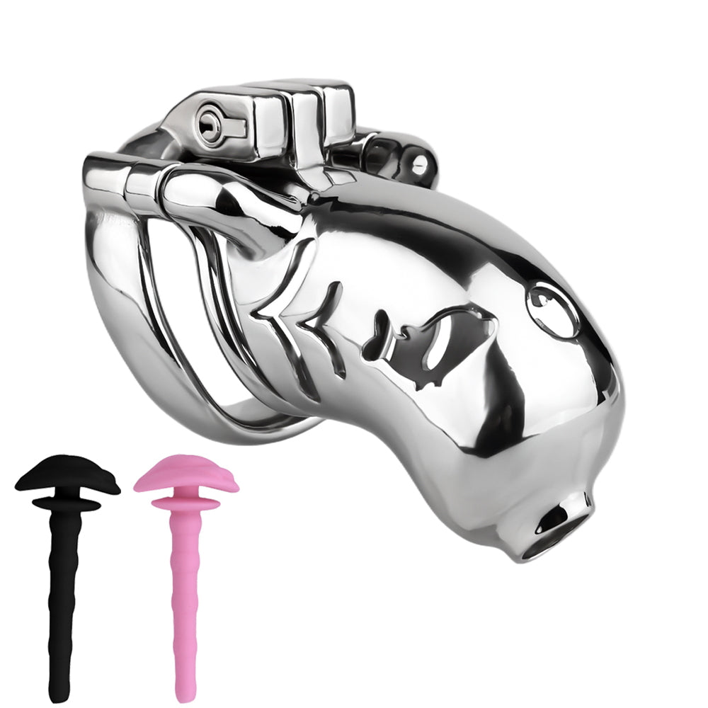 Dolphin Steel Chastity Cage with Anti-ring Removable - with urethral