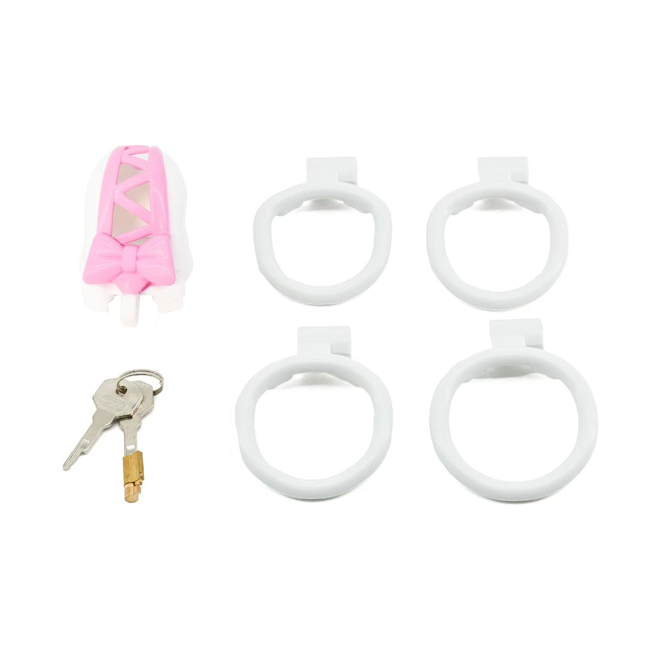 Double Color Butterfly Knot Chastity Cage 6