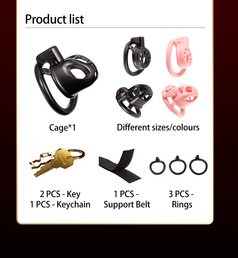 Double Small Chastity Cage Set