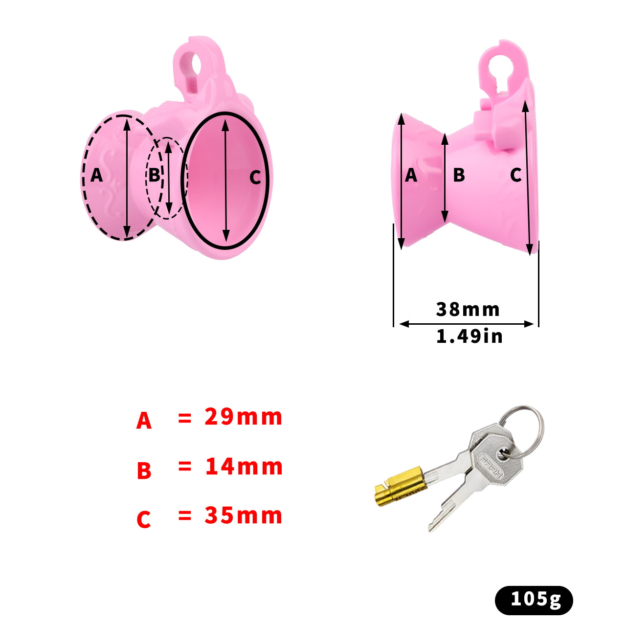 Exposed Inverted Chastity Cage