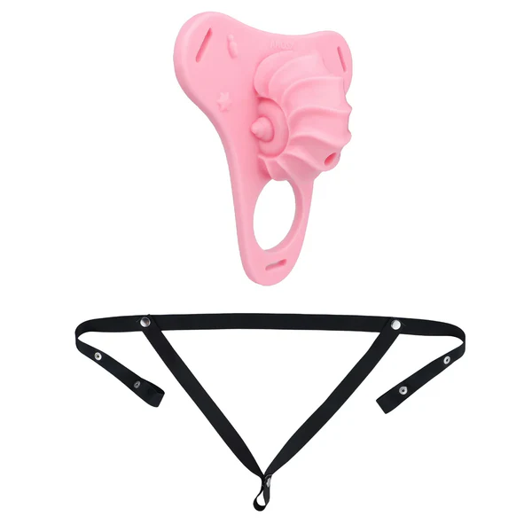 Fantasy Pink Conch Chastity Cage with Belt 14