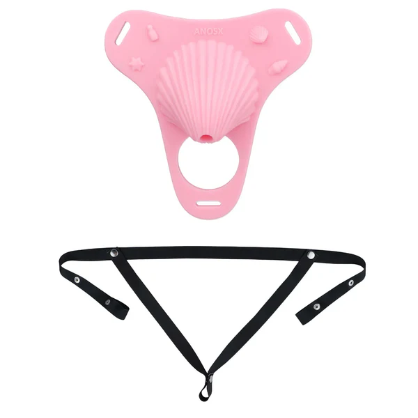 Fantasy Pink Conch Chastity Cage with Belt 21