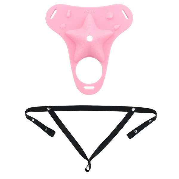 Fantasy Pink Conch Chastity Cage with Belt 27