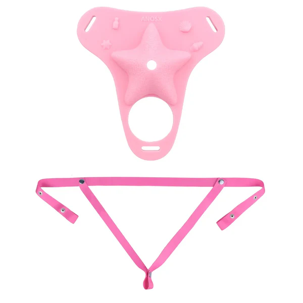 Fantasy Pink Conch Chastity Cage with Belt 30