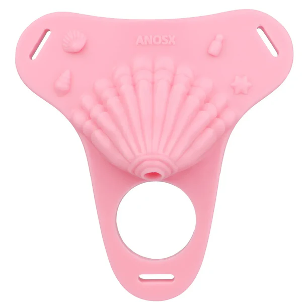 Fantasy Pink Conch Chastity Cage with Belt 32
