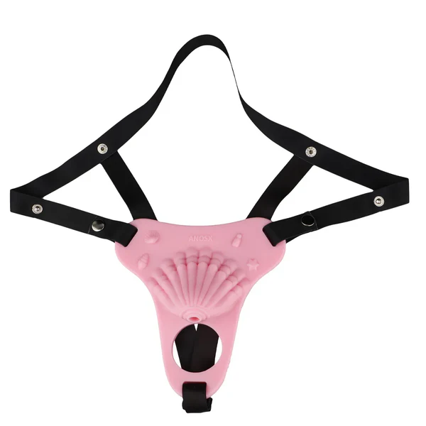 Fantasy Pink Conch Chastity Cage with Belt 34