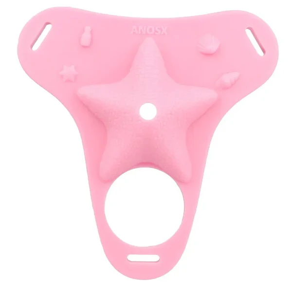 Fantasy Pink Conch Chastity Cage with Belt 6