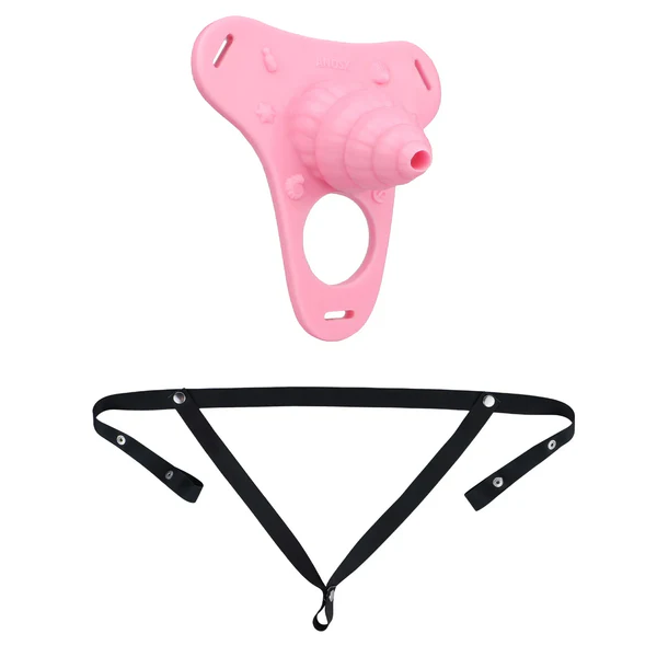 Fantasy Pink Conch Chastity Cage with Belt 9