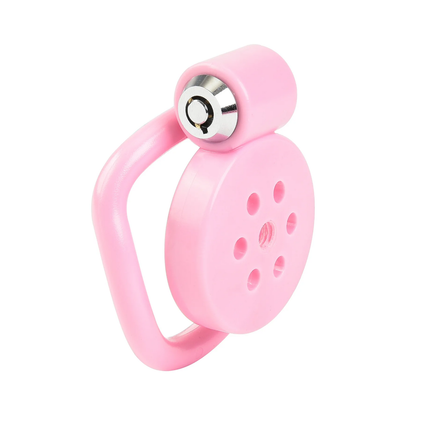Cage de chasteté plate rose pour homme
