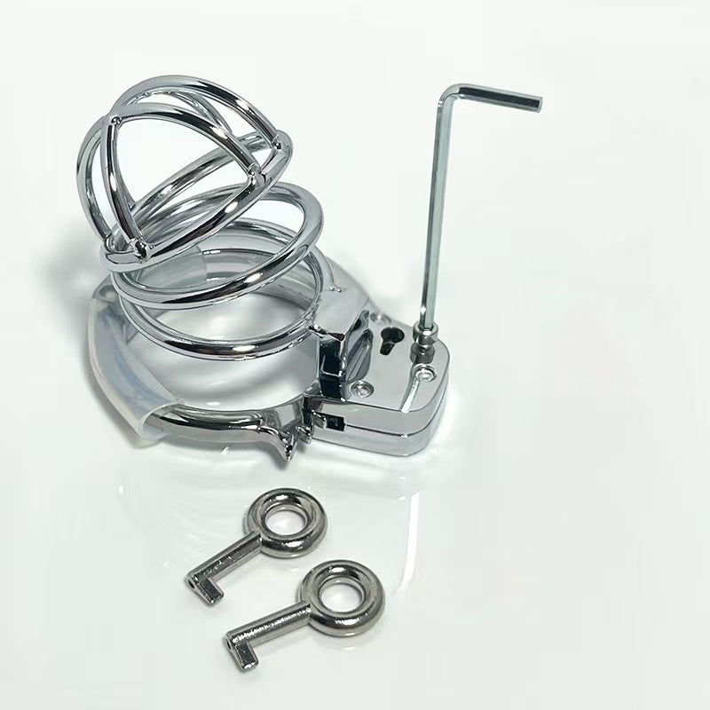 Handcuffs Style Metal Chastity Device 1