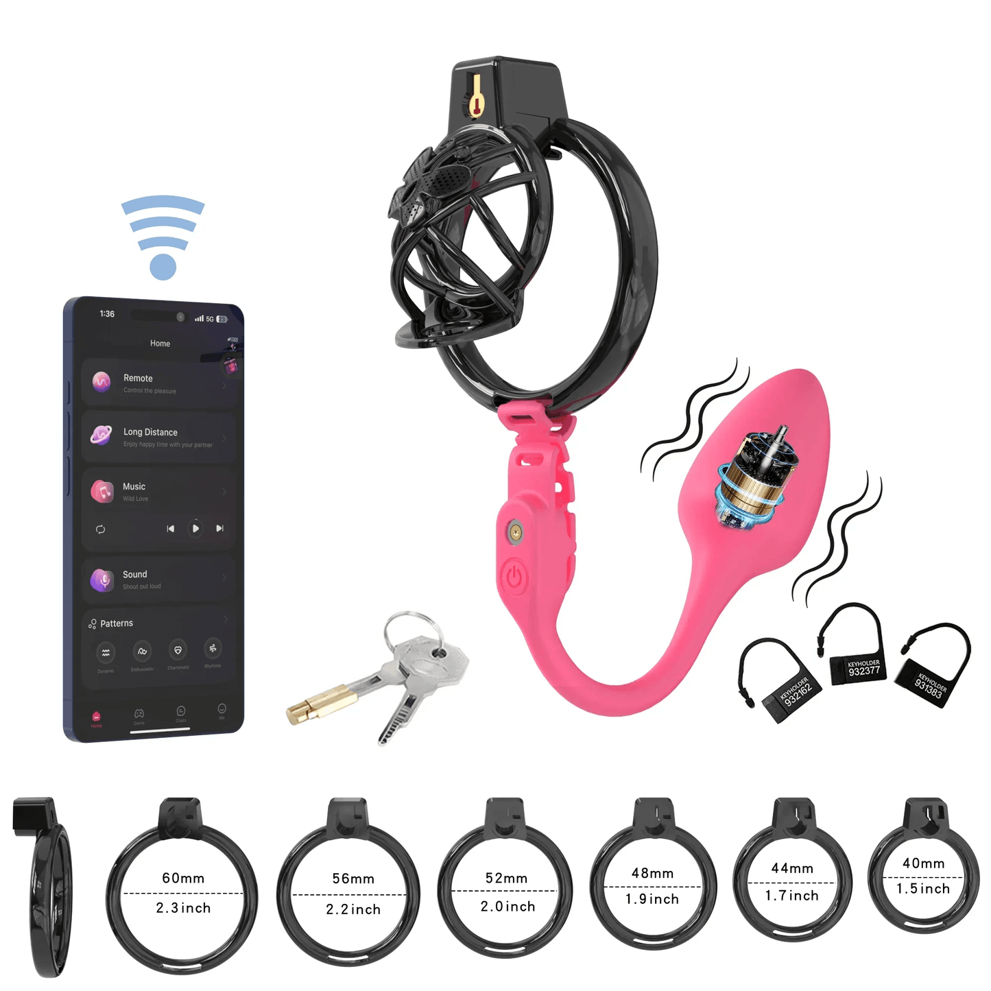 High Heel Cage with Electric Anal Plug