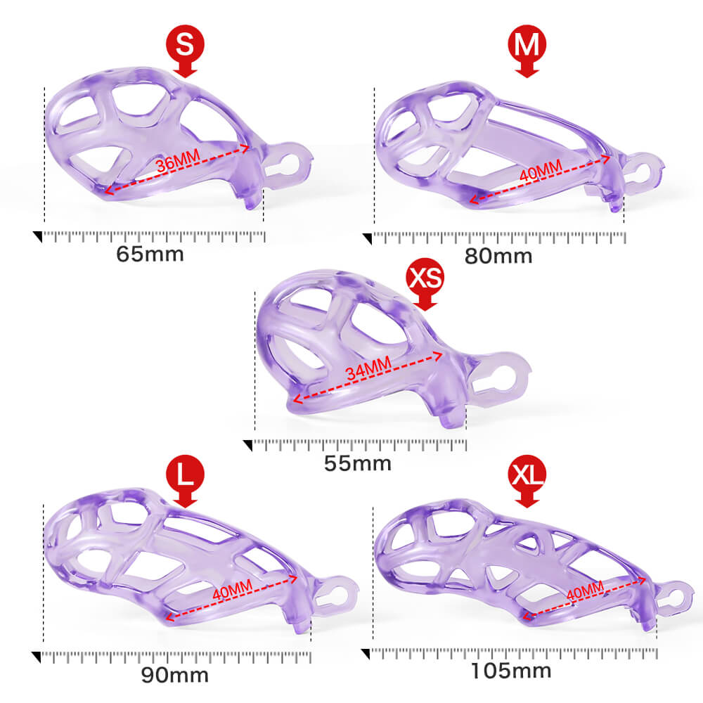 Desigh Ice Vision Purple Mamba Chastity Cage