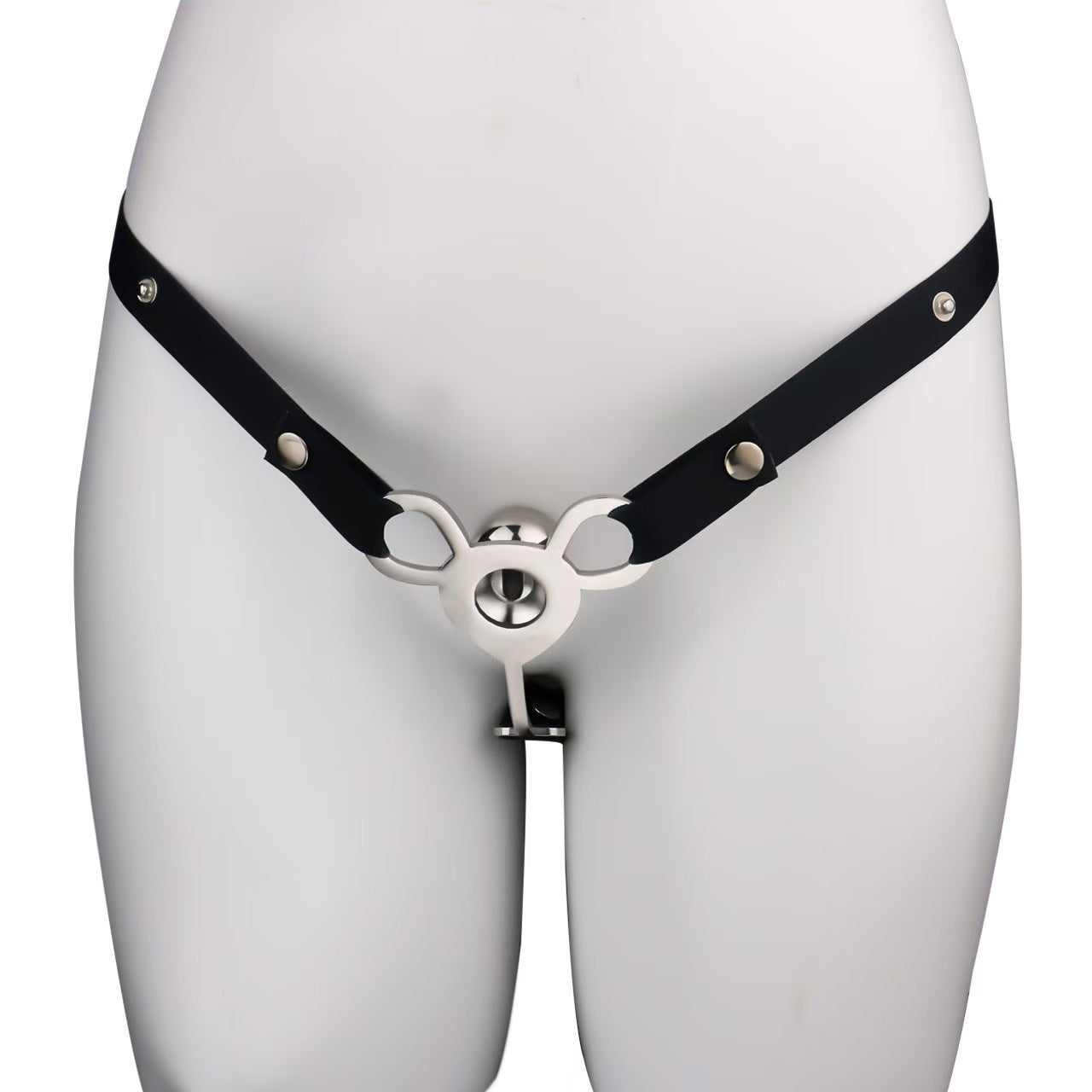 Invisible Inverted Urethral Cage With Belt - black