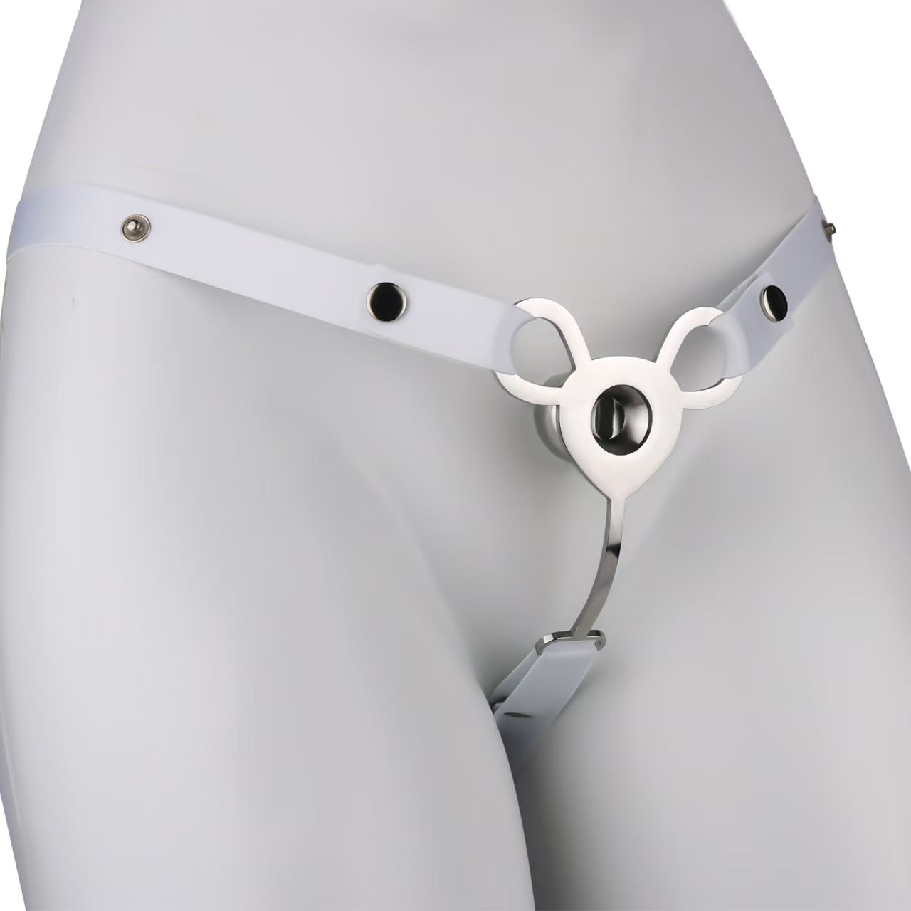Invisible Inverted Urethral Cage With Belt -white