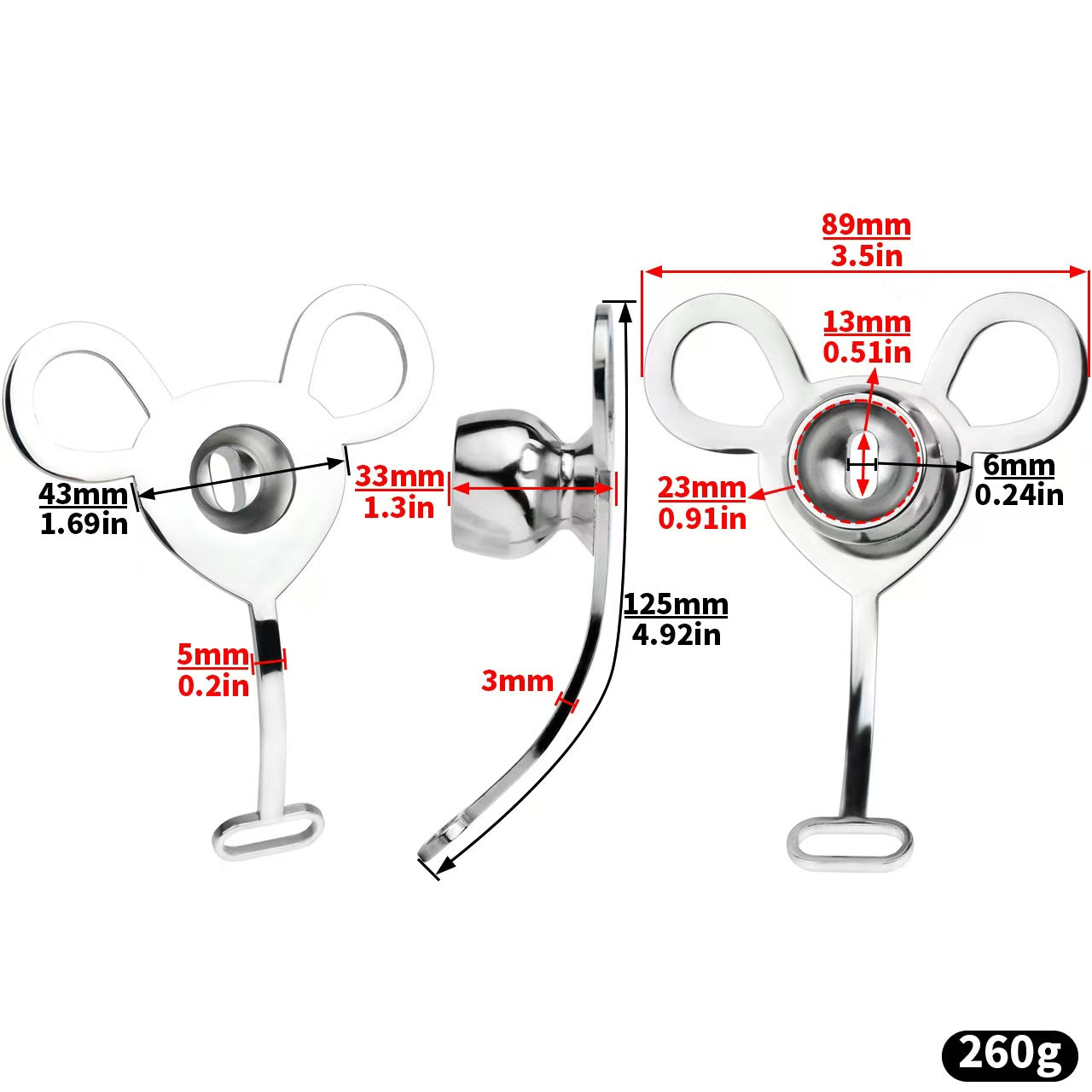 Invisible Inverted Urethral Cage With Belt -5