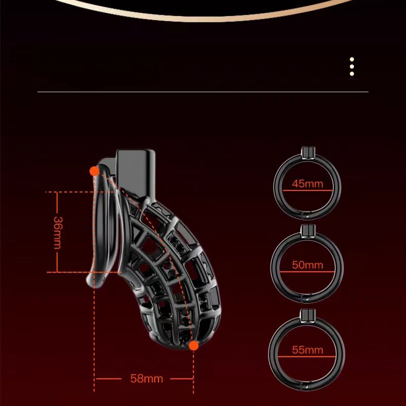 Mesh Hollow ABS Chastity Cage 6