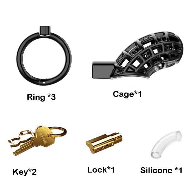 Mesh Hollow ABS Chastity Cage 7