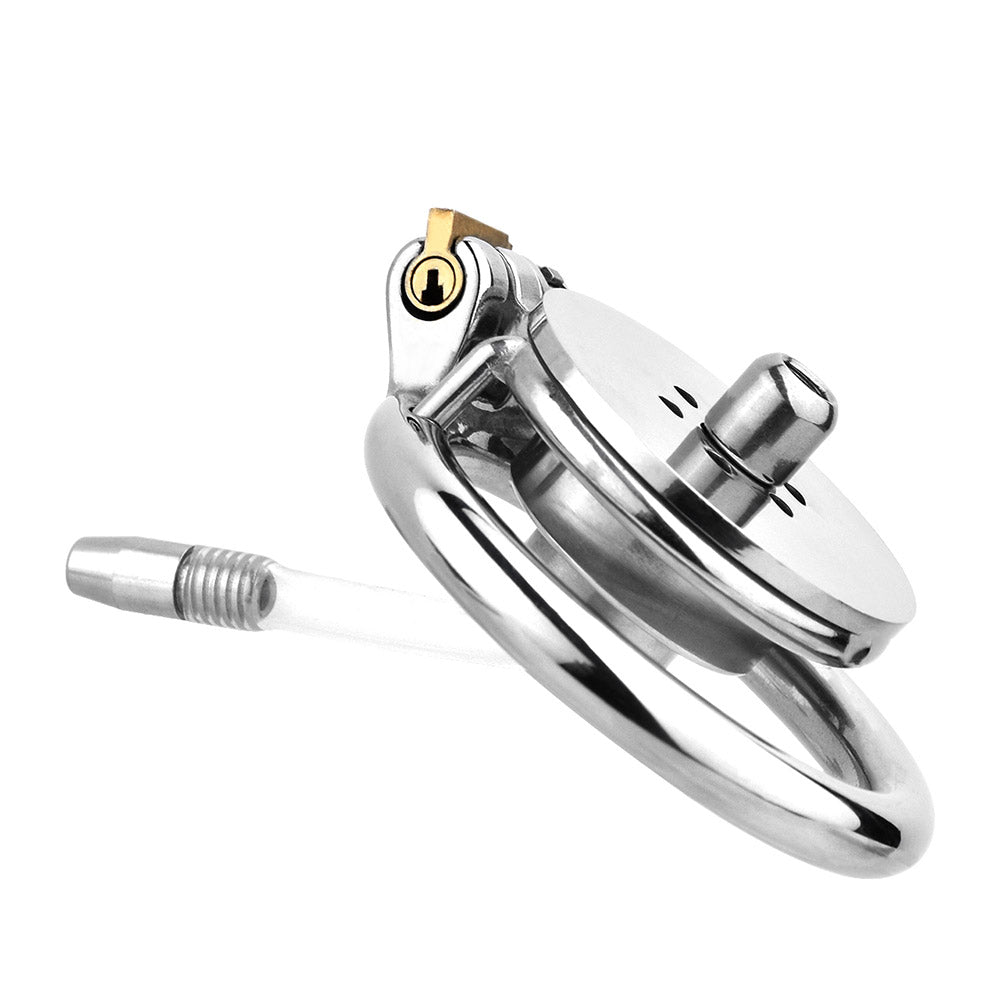 Negative Chastity Device & Detachable Dildo and Urethral