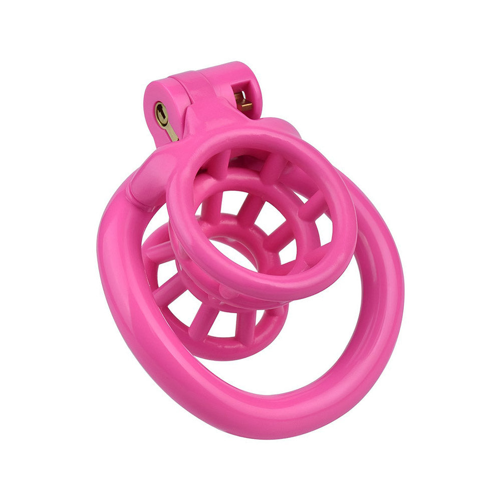 Negative Fish Basket Chastity Cage - pink cage