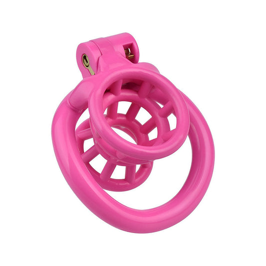 Negative Fish Basket Chastity Cage - pink cage