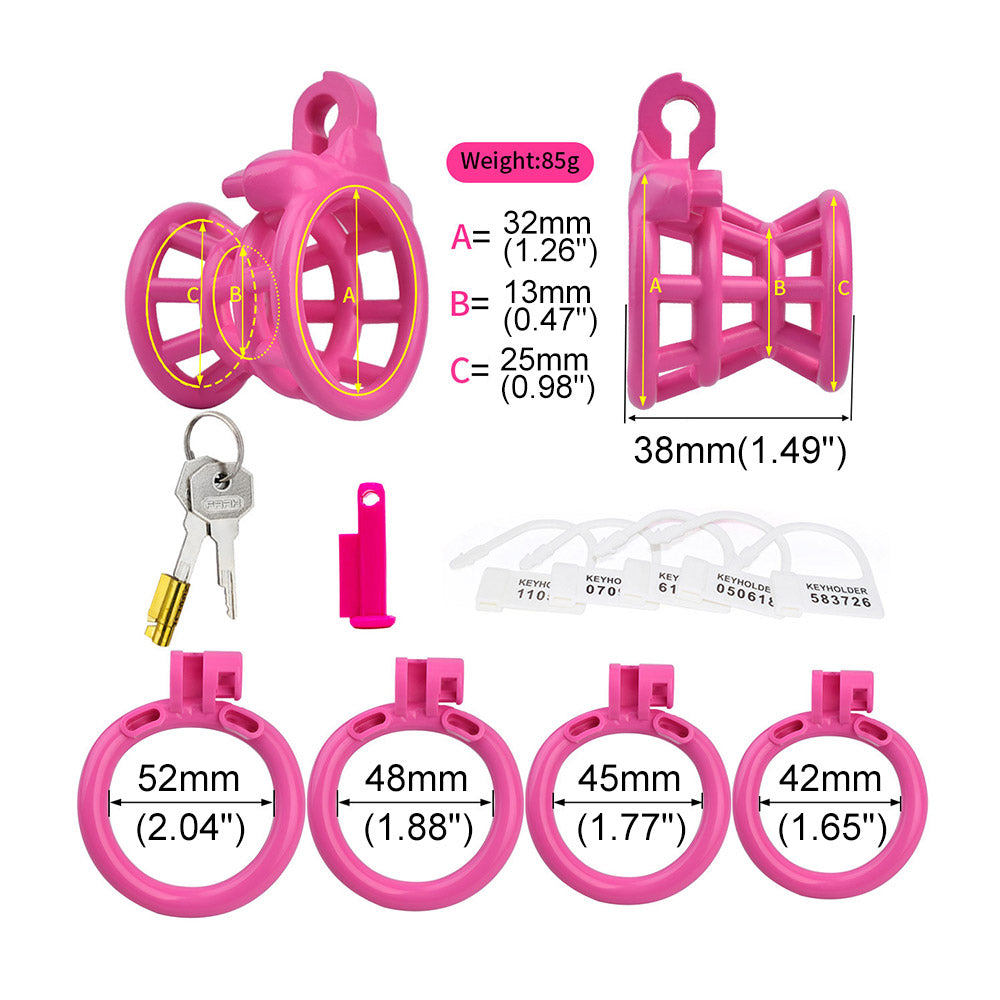 Negative Fish Basket Chastity Cage - size