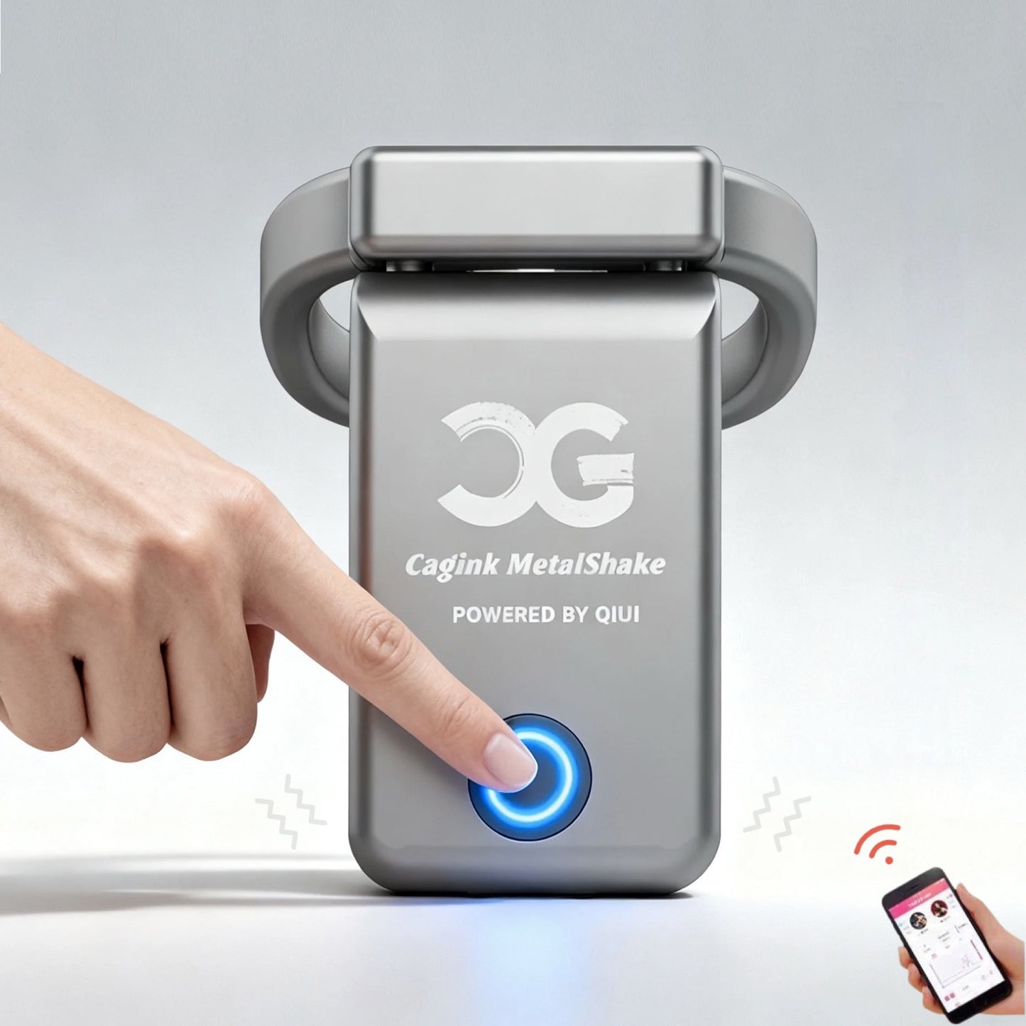 QIUI Cagink MetalShake Vibrating Metal Chastity Lock