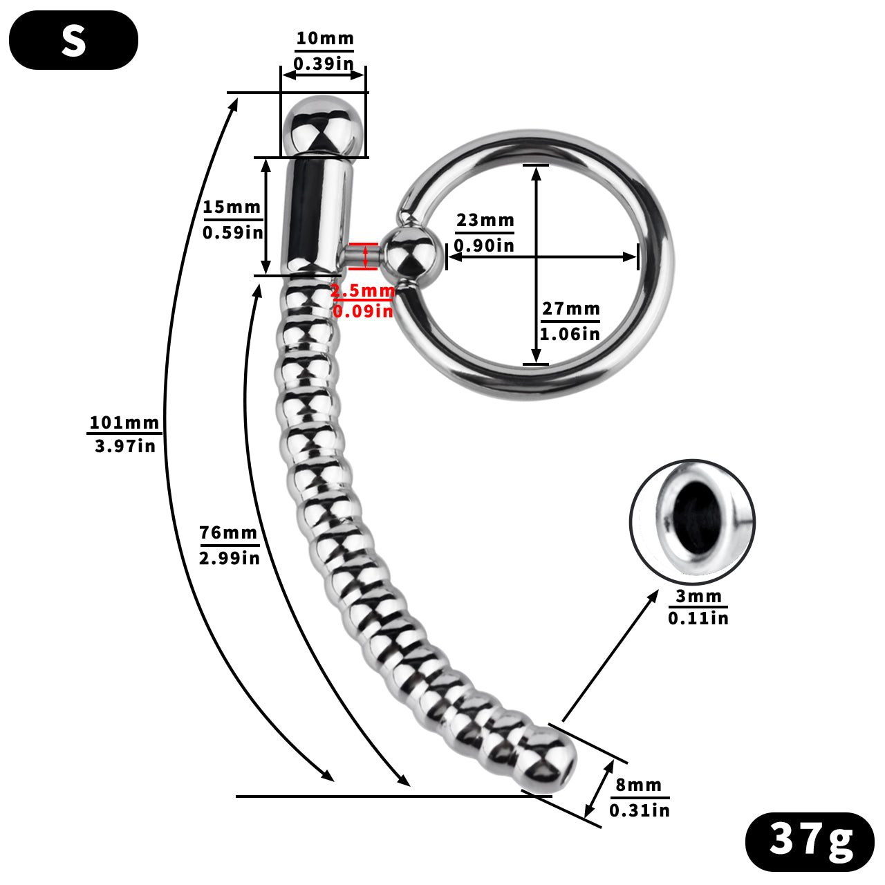 PA Penis Plug - 10