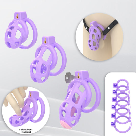 Pearlescent Purple Cobra Soft Silicone Chastity Cage
