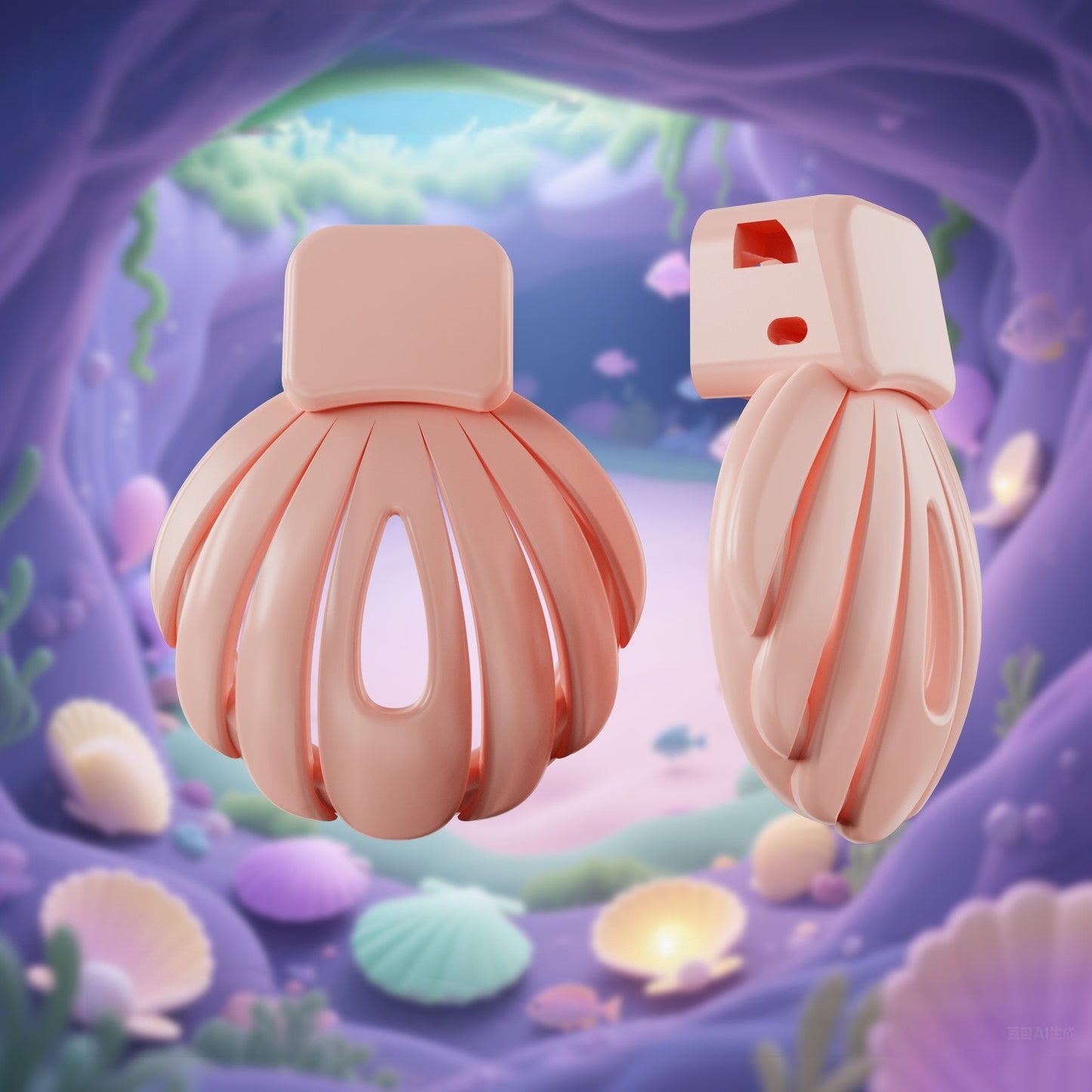 Pink Shell Chastity Cage