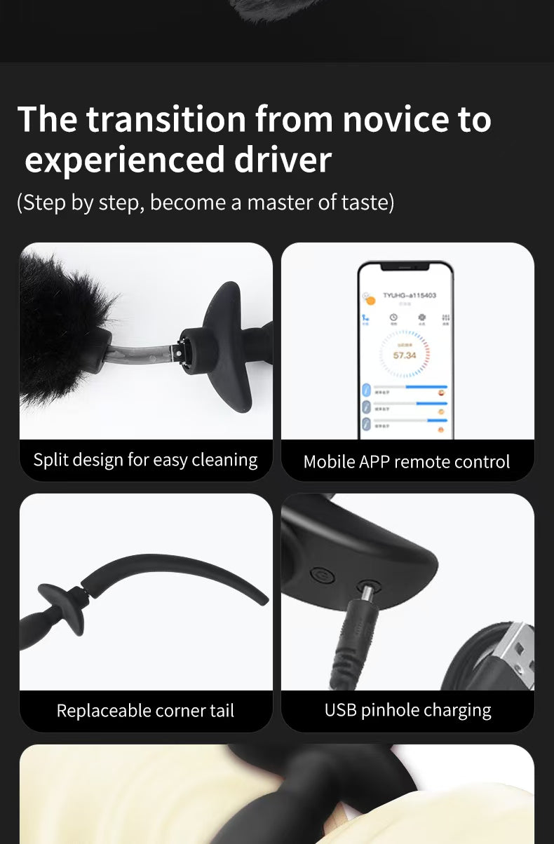 Shake Tail Shock Butt Plug App Controlled Remotely