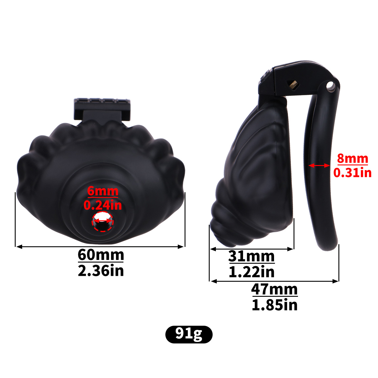 Shell Shaped Sissy Chastity Cage