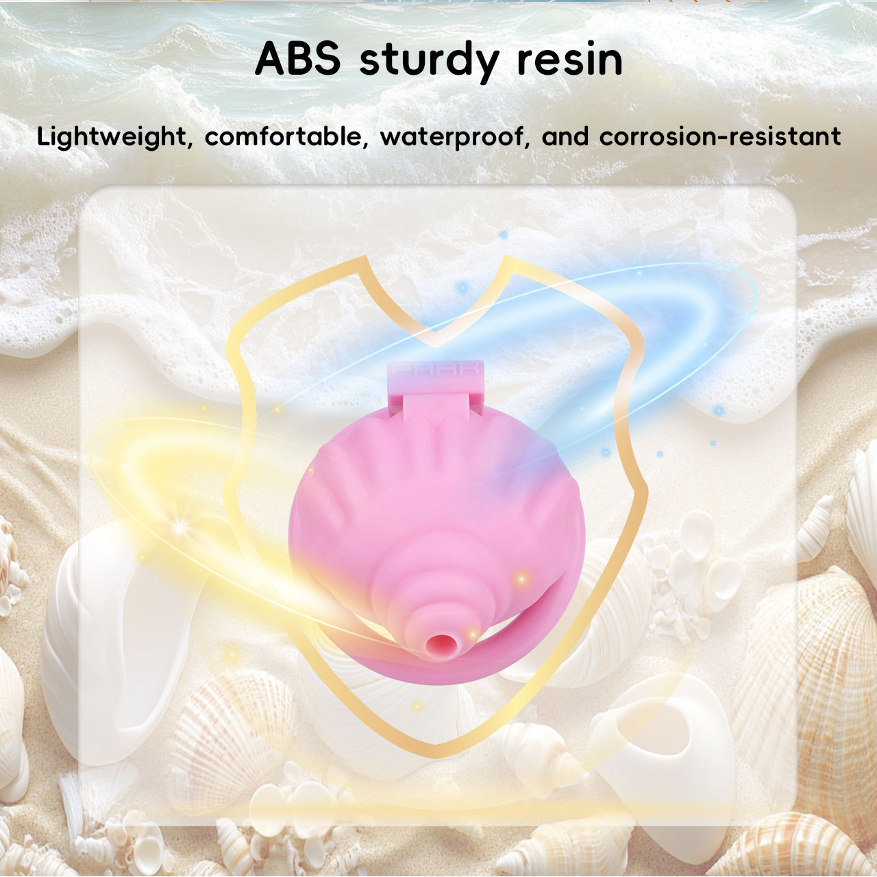 Shell Shaped Sissy Chastity Cage