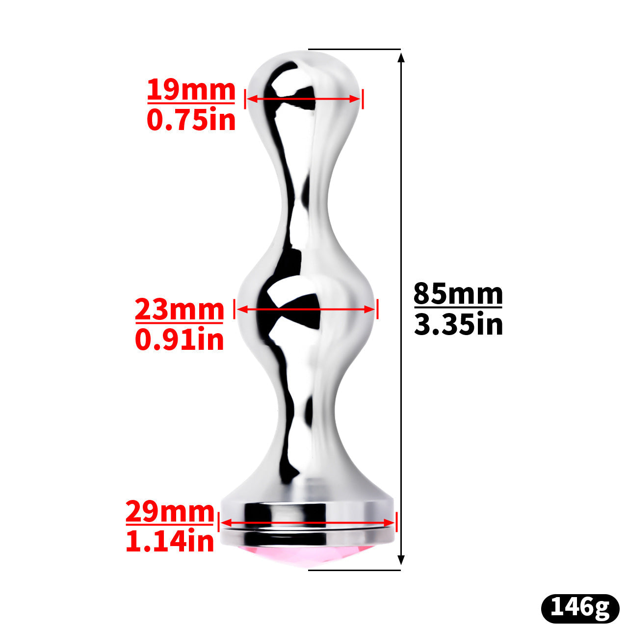 Short Smooth Stainless Steel Mamba Cage with Belt